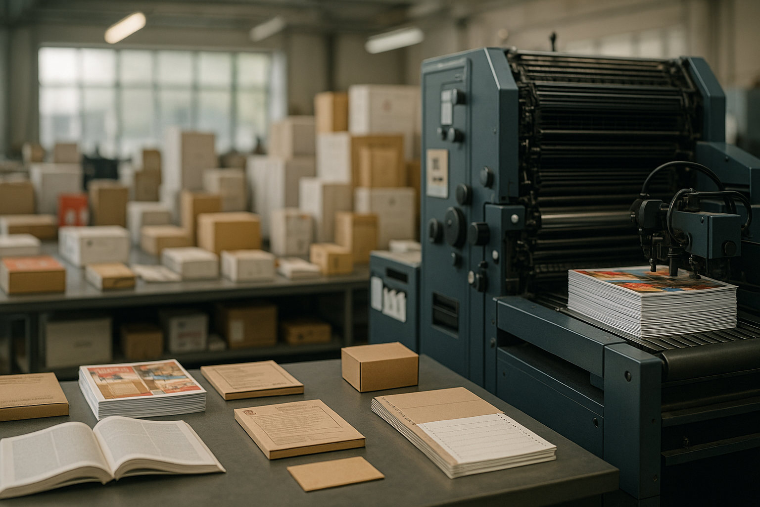 Commercial printing press in operation at Accord Printing's facility in Singapore