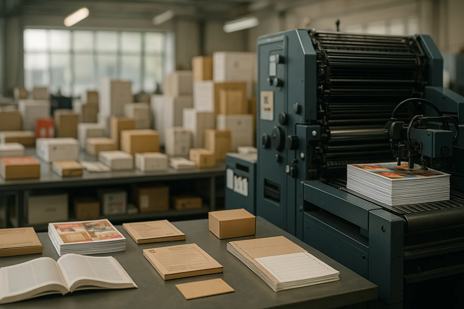 Commercial printing press in operation at Accord Printing's facility in Singapore