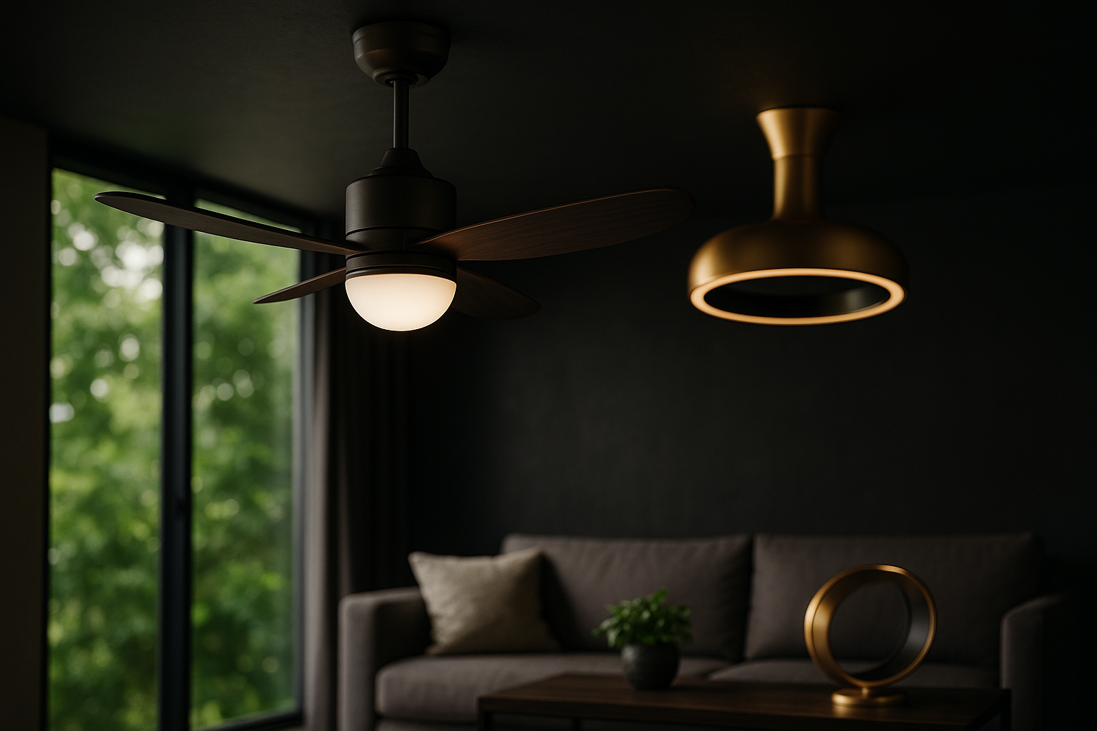 Premium ceiling fan in styled Singapore interior