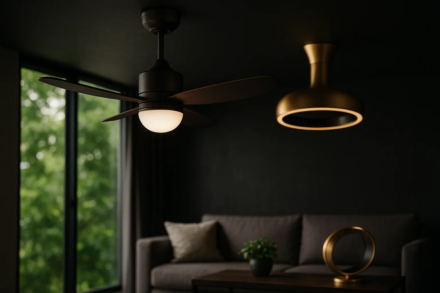 Premium ceiling fan in styled Singapore interior