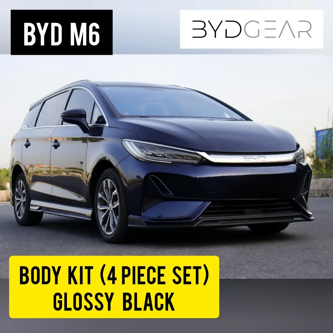 BYD M6 with glossy black bodykit